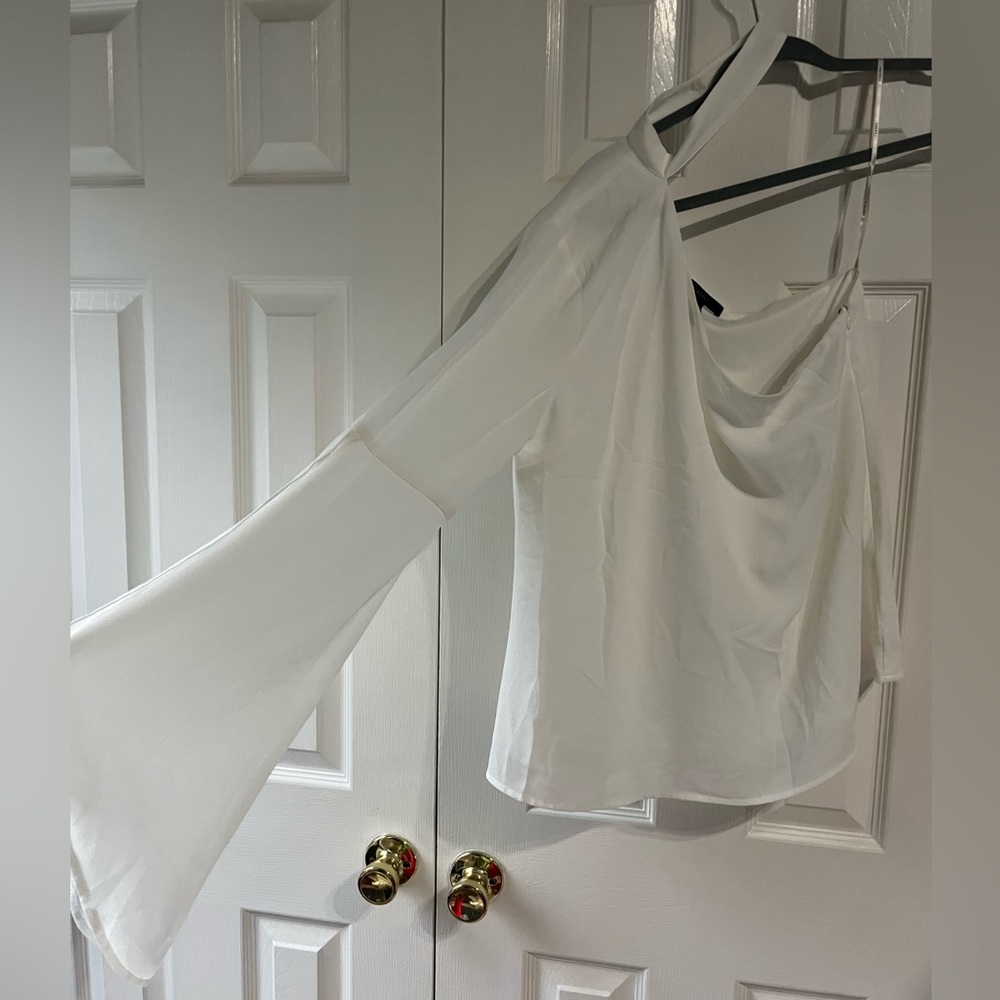 White One Sleeve Blouse